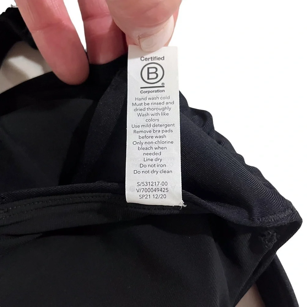 Athleta Square Neck Bra Cup Bikini Top Black Size 32 B/C Swim Wear - Picture 10 of 10